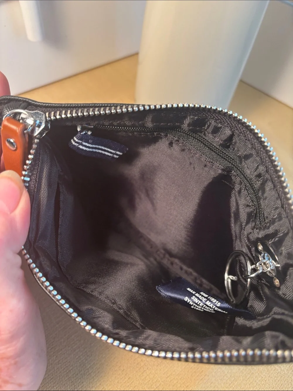 Nautica Black Vegan Wristlet Clutch w/ Multicolored Tassel NWOT